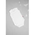 White bodysuit with short sleeves