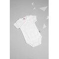 White bodysuit with short sleeves
