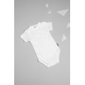 White bodysuit with short sleeves