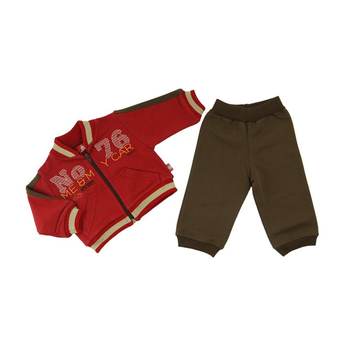 Burgundy two-piece tracksuit
