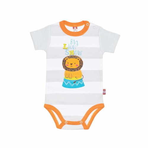 Striped bodysuit with short sleeves "Lion Cub"