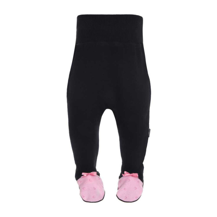 Black pants with pink feet