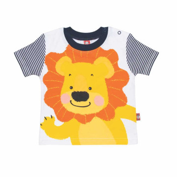 T-shirt with striped sleeves 