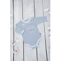 Light blue baby bodysuit „Swan“