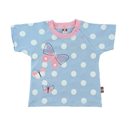 Blue shirt with bubbles 