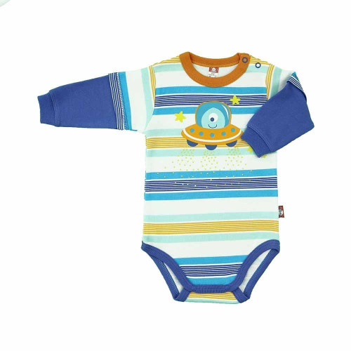 Blue and orange striped bodysuit „Pagrindiniai“