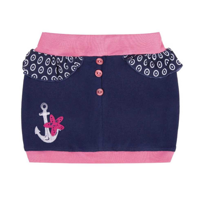 Blue skirt decorated with an anchor 