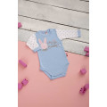 Long-sleeve blue baby bodysuit „Little Bunny“