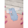Blue bodysuit with buttons „Little Bunny“