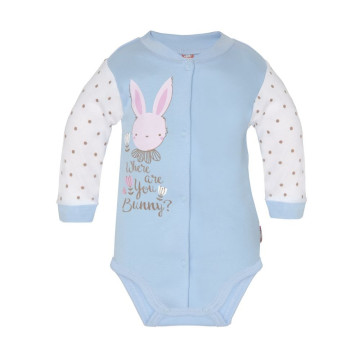 Blue bodysuit with buttons „Little Bunny“