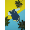 Blue romper with blue sleeves „Little Turtle“