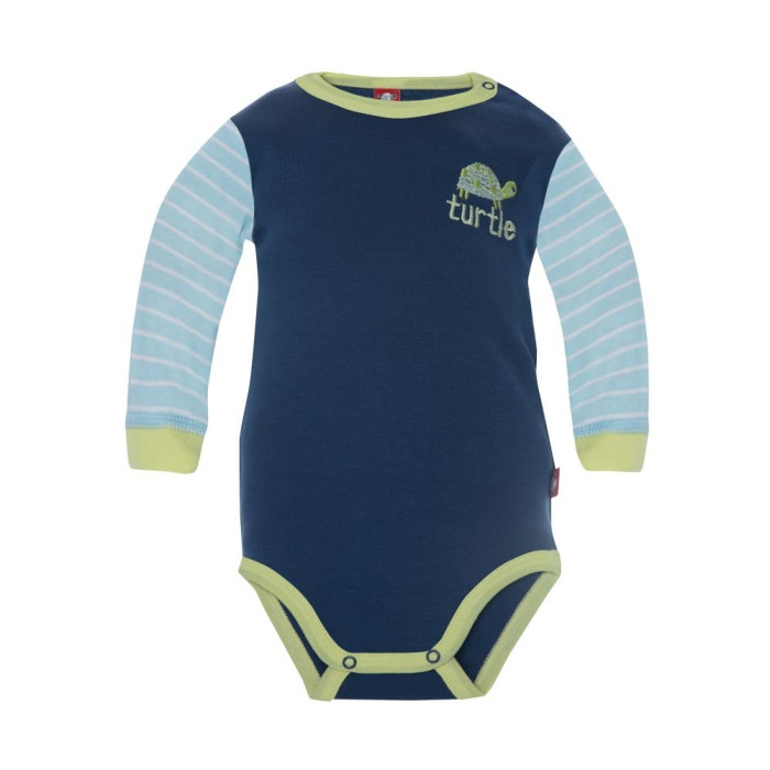 Blue romper with blue sleeves „Little Turtle“