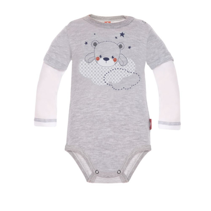Grey baby bodysuit „Little Bear“