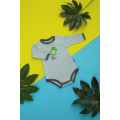 Grey baby bodysuit „Little Turtle“
