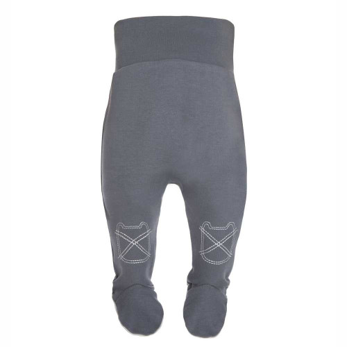 Gray pants with embroidery