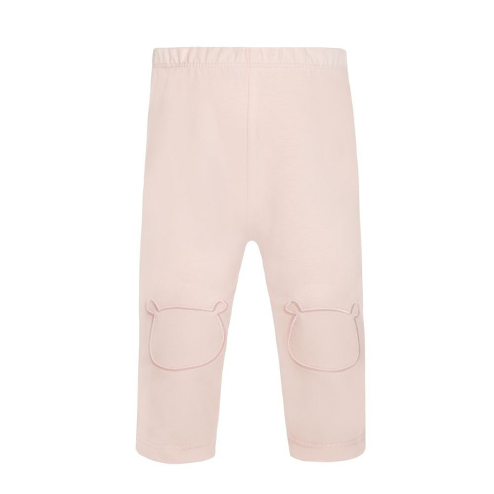 Pink pants with an embroidered animal 