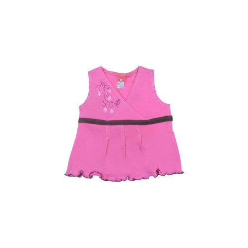 Pink dress with a brown belt