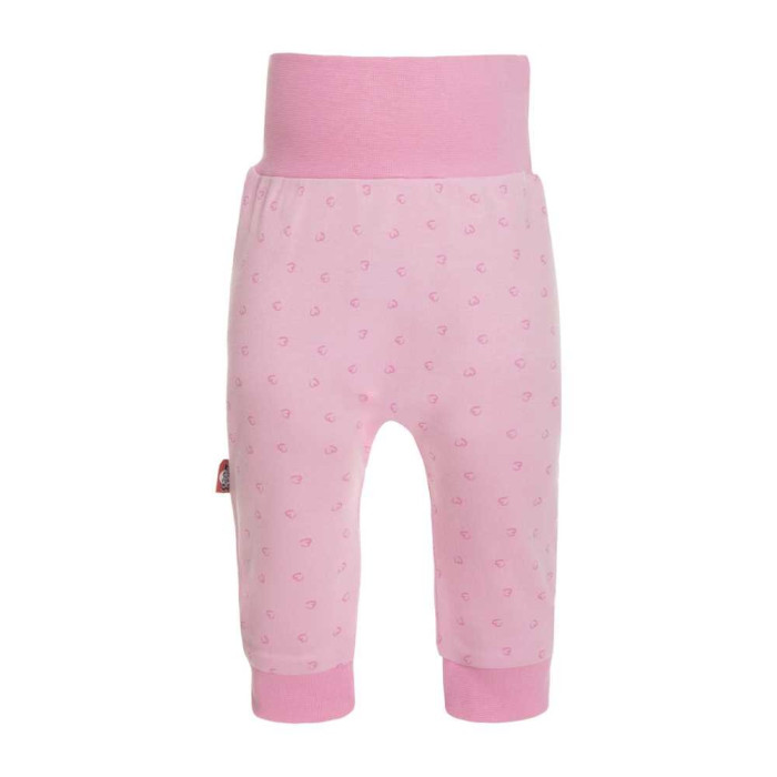 Pink baby trousers with hearts