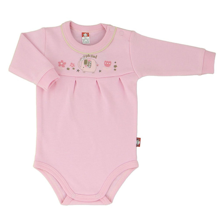 Pink baby bodysuit „Drambliukas“