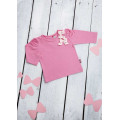 Long-sleeve pink baby T-shirt