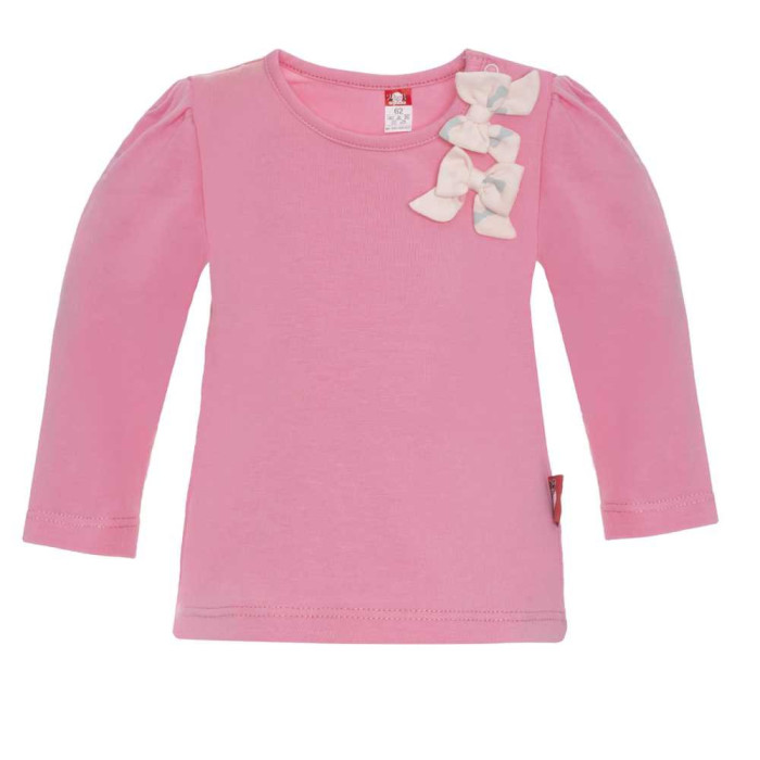 Long-sleeve pink baby T-shirt