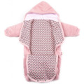 Pink baby jumpsuit with a hood „Little Bird“