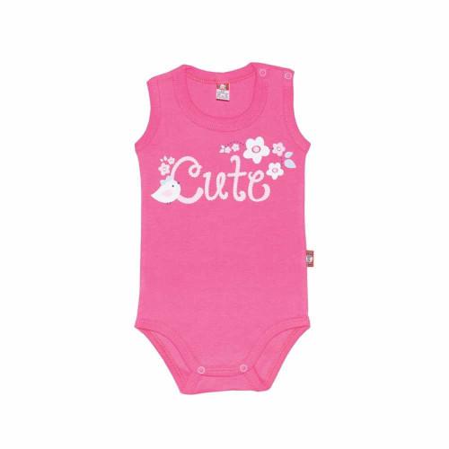 Pink baby bodysuit „Cute“