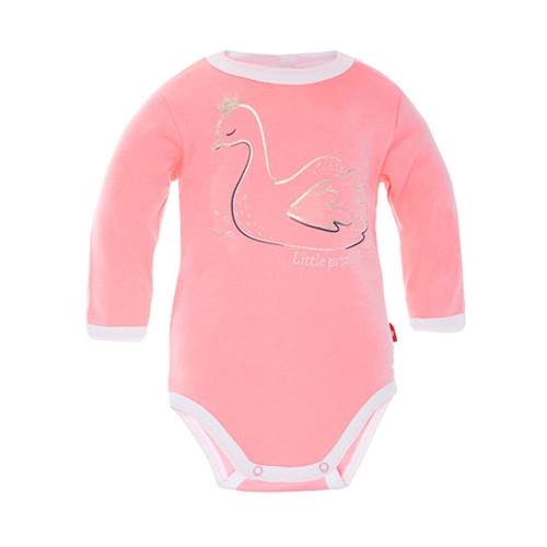 Pink baby bodysuit „Swan“