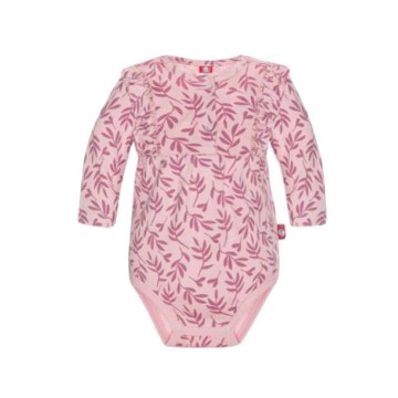 Long-sleeve pink baby bodysuit „Boho“