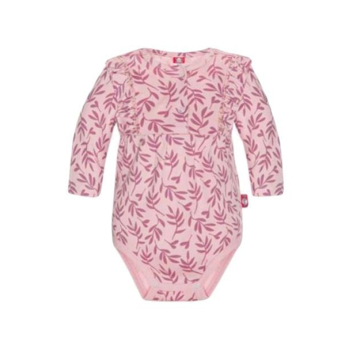 Long-sleeve pink baby bodysuit „Boho“