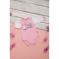 Long-sleeve pink baby bodysuit „Little Bunny“