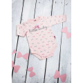 Long-sleeve pink baby bodysuit „Small Ledi“
