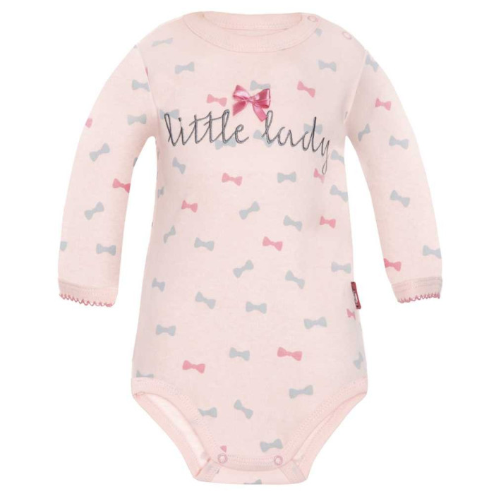 Long-sleeve pink baby bodysuit „Small Ledi“