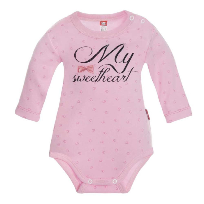 Pink long sleeve bodysuit „Little Heart“