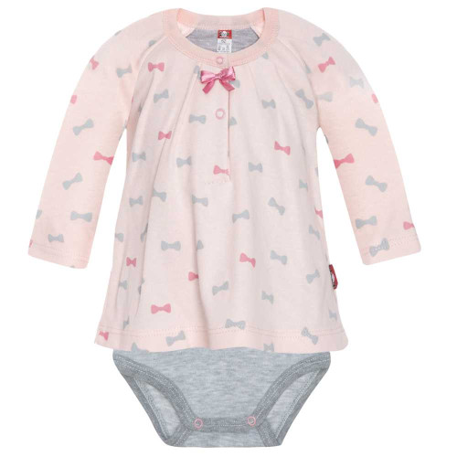 Pink long sleeve bodysuit with bows