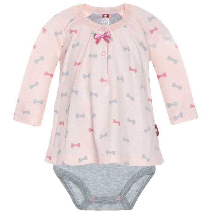 Pink long sleeve bodysuit with bows