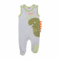 Sleeveless rompers „Dinozauras“ with green dinosaur applique