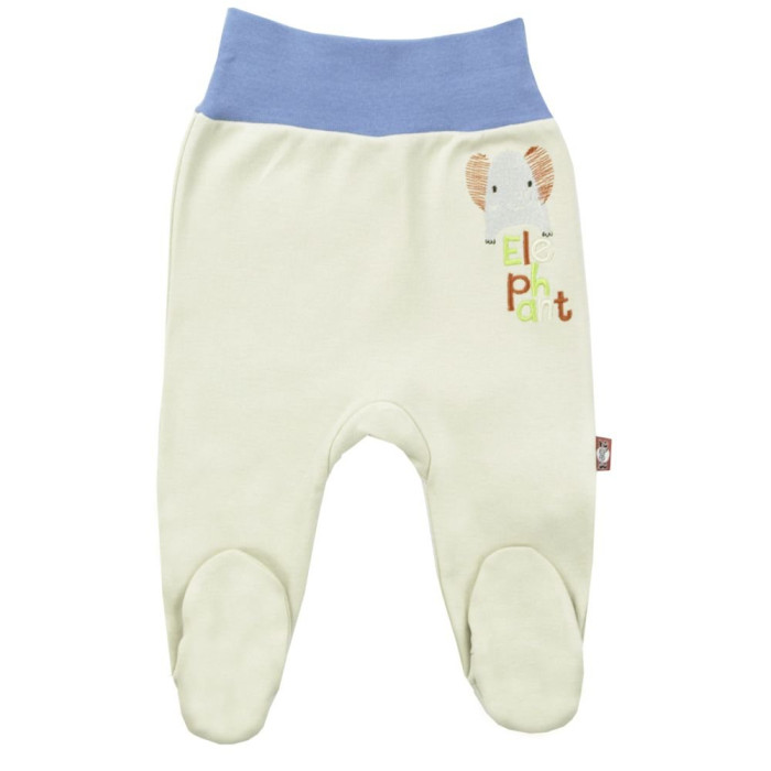 Sand-coloured blue baby trousers „Drambliukas“