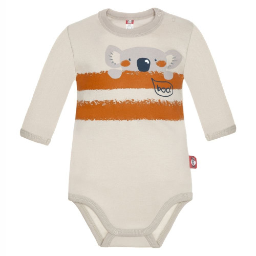 Sand-coloured baby bodysuit