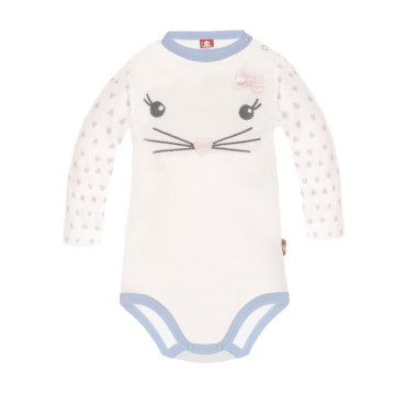 Sand-coloured baby bodysuit „Little Bunny“