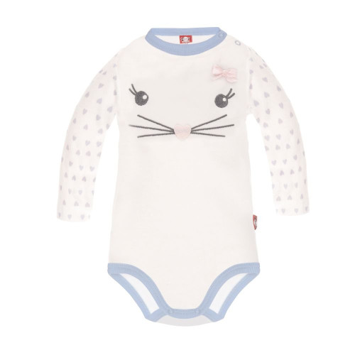 Sand-coloured baby bodysuit „Little Bunny“