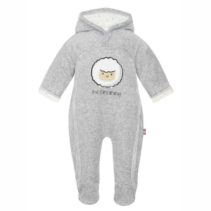 Light grey outdoor overall with hood 