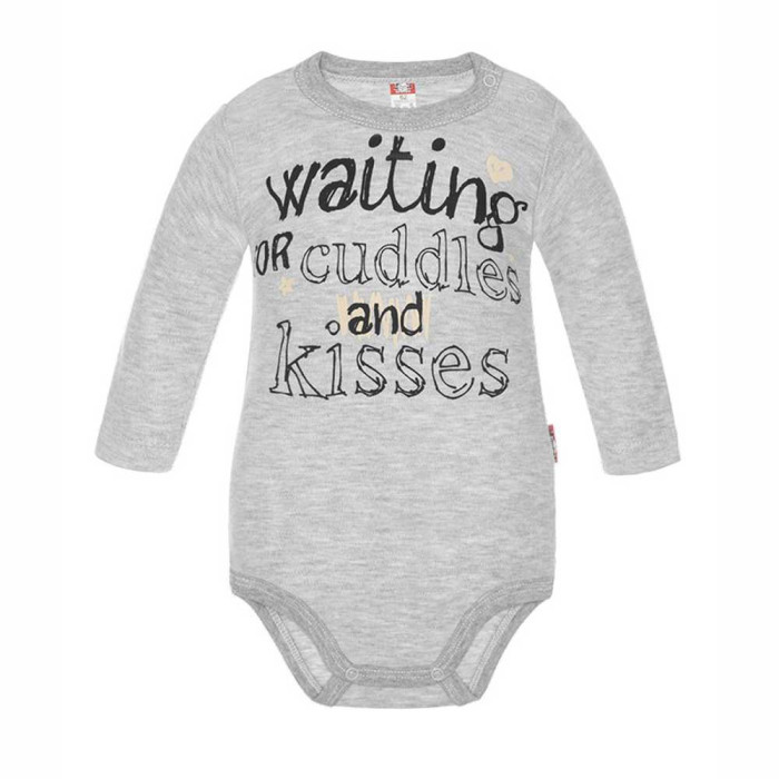 Light grey baby bodysuit