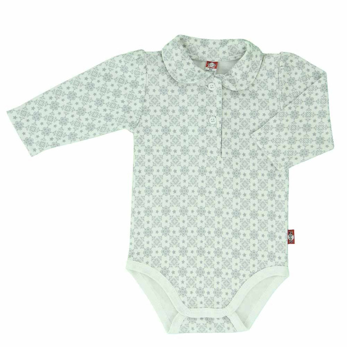 Light gray romper with long sleeves „Stilinga little girl“