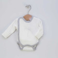 Vilaurita white warm-lined baby bodysuit with mittens „Perla“