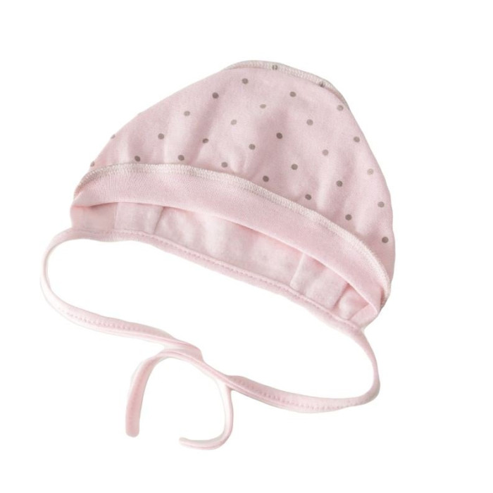 Vilaurita pink baby hat with ties „Meghan“