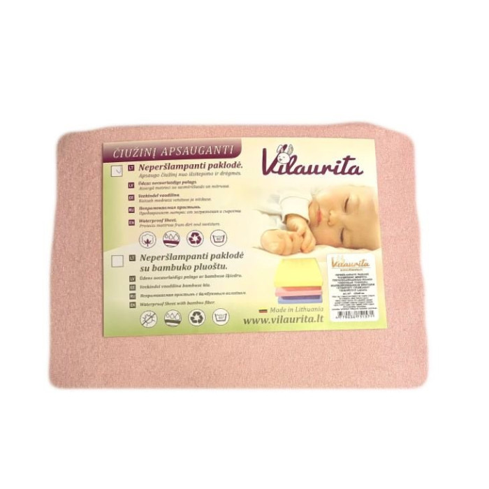 Vilaurita pink waterproof sheet with elastic