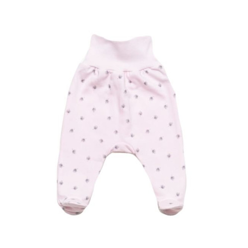Vilaurita pink warm-lined baby trousers with feet „Lizette“