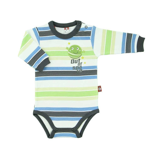 Green striped bodysuit "Pagrindiniai"