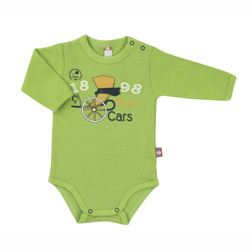 Green baby bodysuit „Retro“
